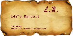 Löv Marcell névjegykártya